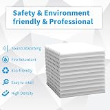 Warmiehomy 48 Pack Acoustic Foam Panels 12x12x1 Sound Proofing White/Black view 4