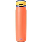 Simple Modern Mesa Loop Water Bottle with Covered Straw and Handle | 30oz Cup Holder Friendly Insulated Stainless Steel Bottles for Travel, Sports and School | Mango