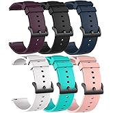 TenCloud Bands Compatible with iTech Fusion 2 /2S / 2R Smart Watch Bands for Women, Breathable Adjustable Sport Wristband Soft Silicone Straps for iTech Fusion 2 Smartwatch-Straps 6Pack