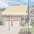 KELIXU Manual Retractable Awning, 78-Inch Adjustable Retractable Awnings for Patio Door Exterior Sunshade Shelter, Window Awning Canopy with UV Protection for Backyard, Garden, Balcony - Beige