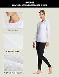 TSLA Women's Thermal Long Sleeve Tops, Mock Turtle