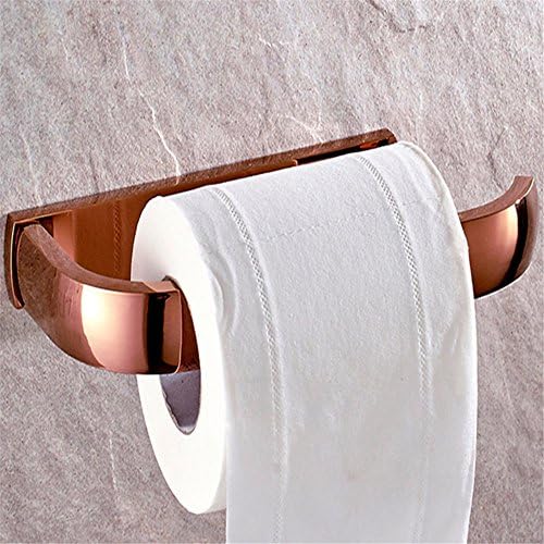 RFVBNM Rose-Gold paper towel frame simple full copper roll paper toilet toilet towel rack rose gold tissue holder toilet Bathroom Bedroom Kitchen paper Holder