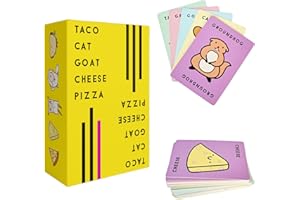 UPEOXT Taco Cat Goat Cheese Pizza Card Game, Canadian Version Party Card Games, Fun Pizza and Taco, Goat Cheese Pizza, Fast P