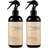 Air Essentials 12 oz Air Freshener & Odor Eliminator Spray - Neutralize Odors from Smoke, Pets, Food & Garbage in Homes, Offices & Cars - Made with Clean Essential Oils (Eucalyptus Mint, 2-Pack)
