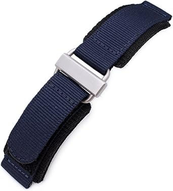 22 mm MiLTAT azul marino de panal azul Nylon Velcro correa ...