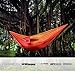 [Durable Hammock & Strap Bundle] Serac Classic Portable Single Camping Hammock with Suspension System - Perfect for the backpack, lightweight travel and camping (Campfire Orange/Red)