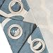 Quatrefoil Linen Curtains - Lattice Moroccan Tile Printed Curtain Panels/Drapes for Bedroom/Living Room Window/Patio Door - 95 inch Long - (Blue, Set of 2 Panels)