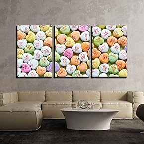 Heart Shaped Candies for Valentines Day x3 Panels