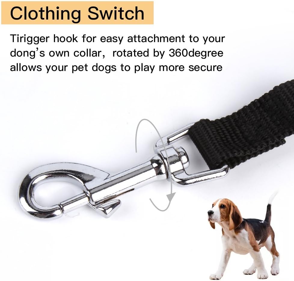 20ft (6M) Dog & Horse Training Lunge Lead. Dog Leads Training Leash for Camping Tracking Training Obedience Backyard Play 15m 50ft Long Nylon (6m / 20 Foot, Black) - Image 4