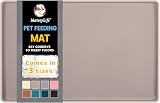 MateeyLife Cat & Dog Food Mat Silicone Anti Slip Waterproof Taupe 61x40cm