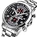 BENYAR Men Watch Chronograph Waterproof Watches Business Sport Stainless Steel Strap Wrist Watch For Men