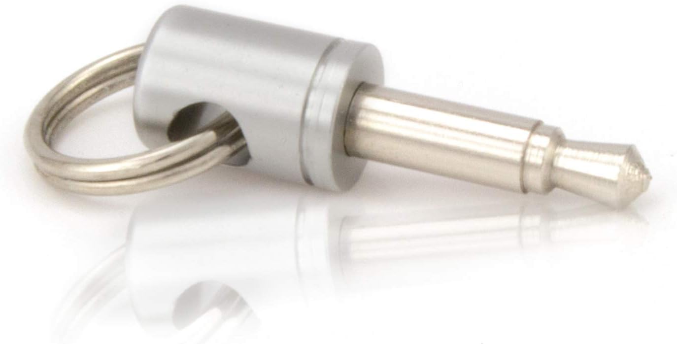 Dongle Dangler Headphone Adapter Keychain – Compatible with iPhone 7/7 Plus/8/8 Plus/X/XR/XS/XS Max and Pixel 2 & 3 – Holds Your Cable on Your Keychain (Silver 1-Pack)