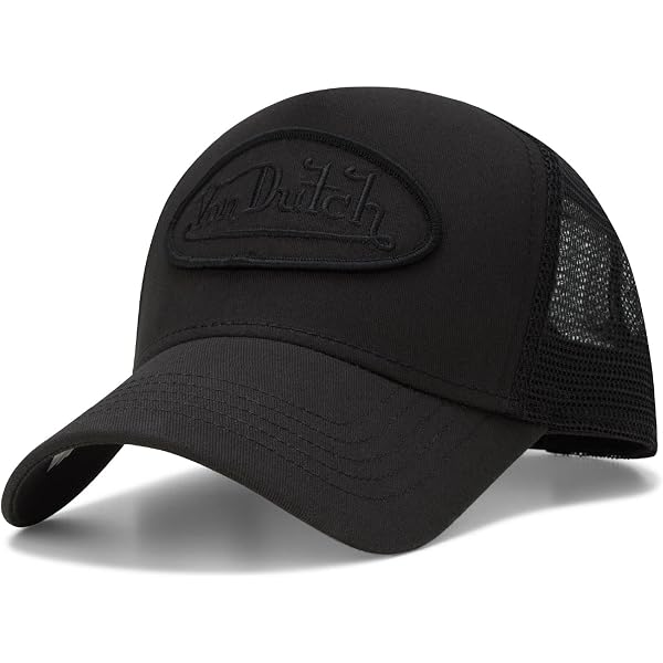 Von Dutch Unisex Trucker Hat - Velvet Curved Bill Mesh Back  display picture 1