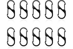 PEHADU Carabiner Small Carabiner Clips 1.6INCH Mini Alloy Metal Double Snap Hook