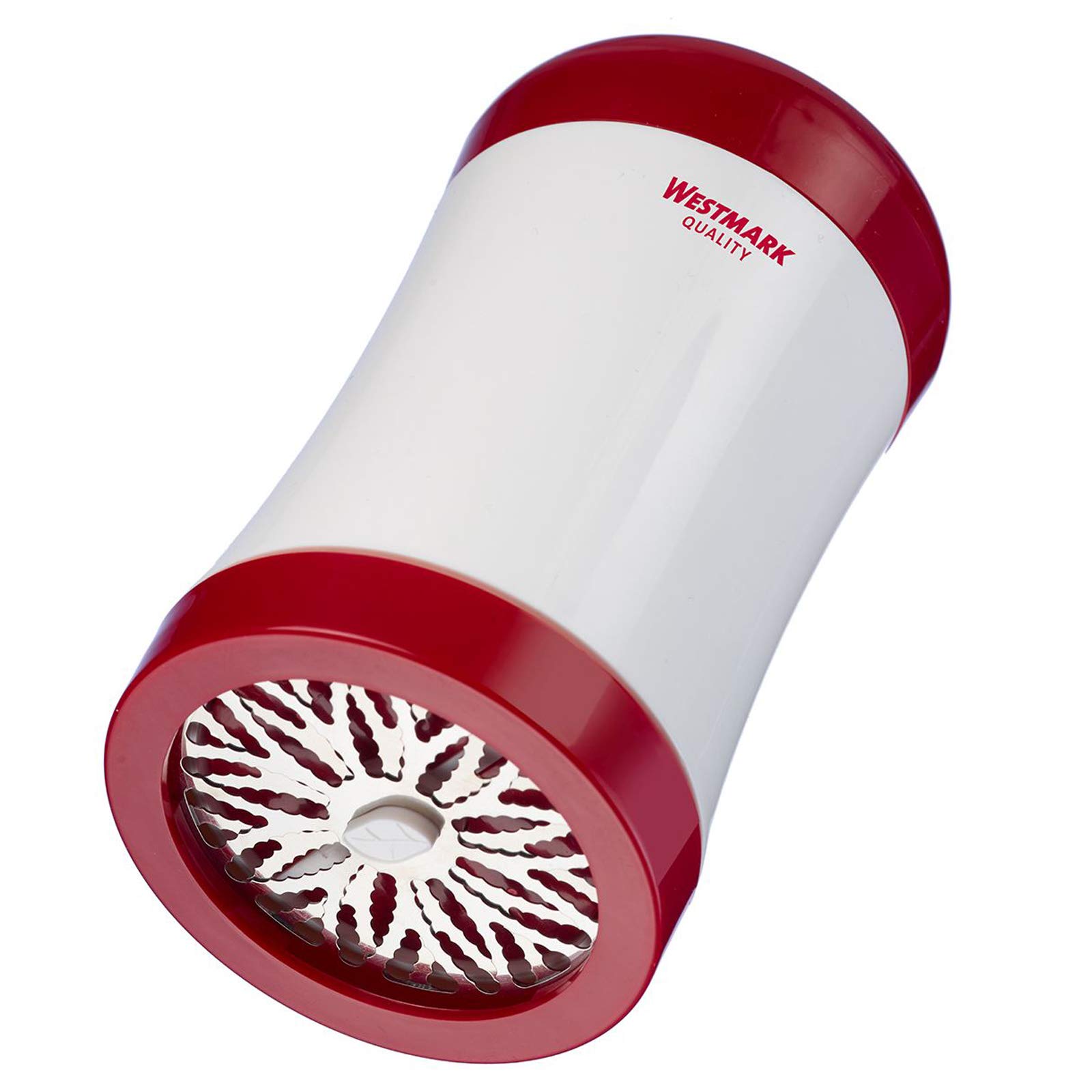 Westmark Herb Mill/Parmesan Grater, 2-In-1, With Sharp Replaceable Cutting Discs, 7.5 X 7.5 X 13.4 cm, Stainless Steel/Plastic, White/Red, 11602260