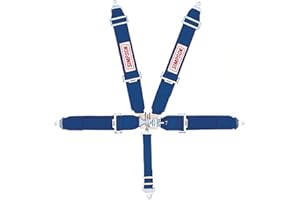 SIMPSON Racing 29063BL Latch and Link 55" Blue Pull Down Bolt-in Individual 5-Point Harness System