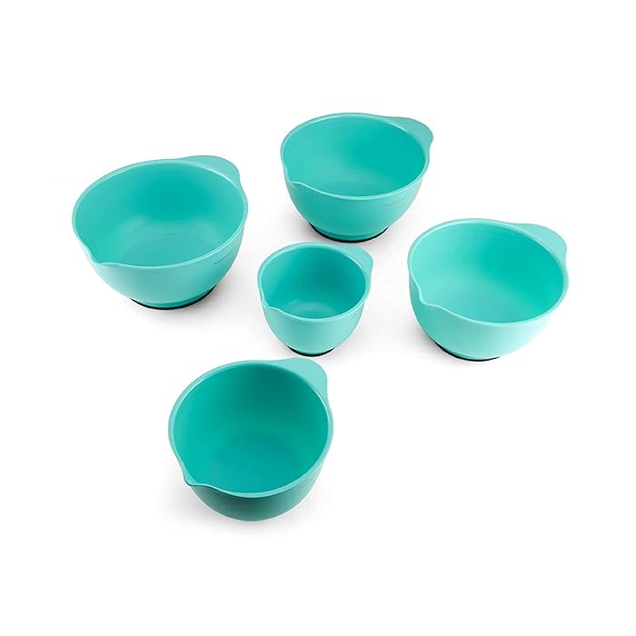KitchenAid Mixing Bowls, Set of 5, Aqua Sky