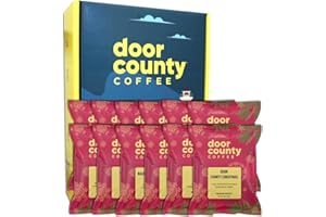 DOOR COUNTY COFFEE & TEA CO. Gourmet Holiday Flavored Door County Coffee - 12 Full-Pot Bags - Gift Set