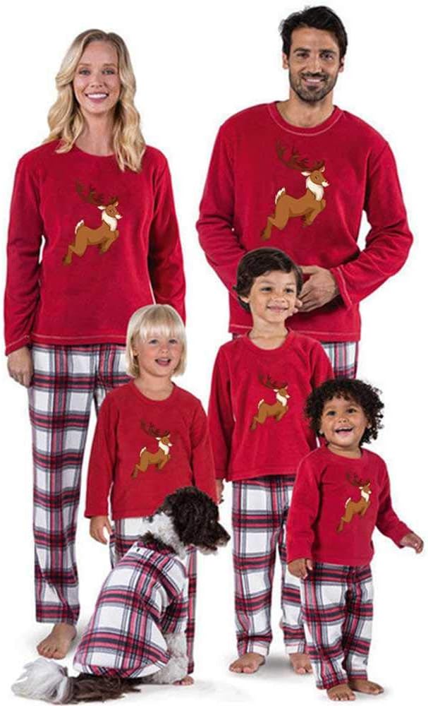 Christmas Family Pajamas Xmas Matching Outfits Set Santa Claus Sleepwear