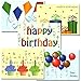 Happy Birthday Cards Assortment - Box of 30 Blank Note Cards - 6 Colorful Designs - and 32 Envelopes