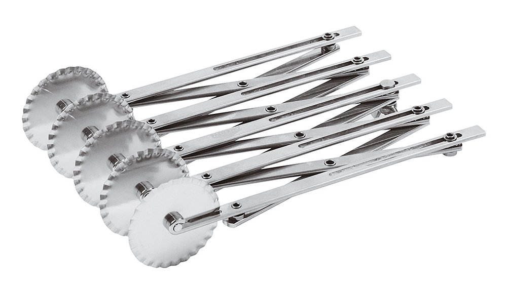 Paderno World Cuisine 9.5 by 2.125 Inch Stainless Steel Fluted Multi-wheel Dough Cutter โ image 1