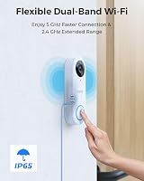 Reolink 2K Wi-Fi Video Doorbell Camera Chime 180° View 2-Way Audio Person view 5