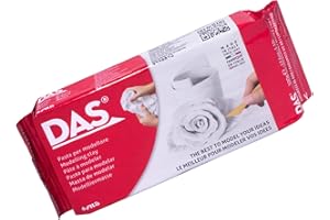 Prang DAS Air Hardening Modeling Clay, 1.1 Pound Block, White (387000)