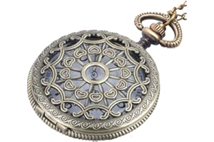 81stgeneration Men's Women's Analogue Quartz Vintage Style Pocket Watch Brass - 01glVCN079w