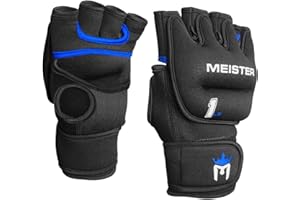 Meister Elite 1lb Neoprene Weighted Gloves for Cardio & Heavy Hands (Pair) - 1lb x 2