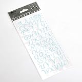 Italian Options 15mm Script Blue Glitter Self Adhesive Alphabet Letters