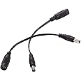 COOLM DC Power Cord 5.5mm x 2.1mm Female to 5.5mm x 2.5mm Male DC Power Adapter Cable for LED Strip, Monitor, Camera 2pcs