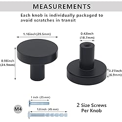 HANIHUA 5 Pack Matte Black Kitchen Cabinet