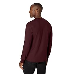 Hanes mens Beefy Long Sleeve Three-button Henley