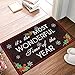 Attraction Design Christmas Outdoor Indoor Entrance Doormat, Non Slip Rubber Backing Door Mat, Low-Profile Mats for Entry Garage Patio High Traffic Areas, Christmas Holiday Doormat Entry Floor Mat
