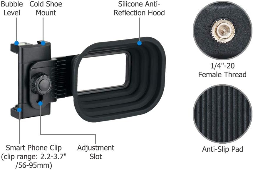 KIWIFOTOS Silicon Smartphone Camera Lens Hood Anti-Reflection for iPhone IOS and Android Phone Glass Window Shooting Photos Videos Creative Photography Accessory - Image 5