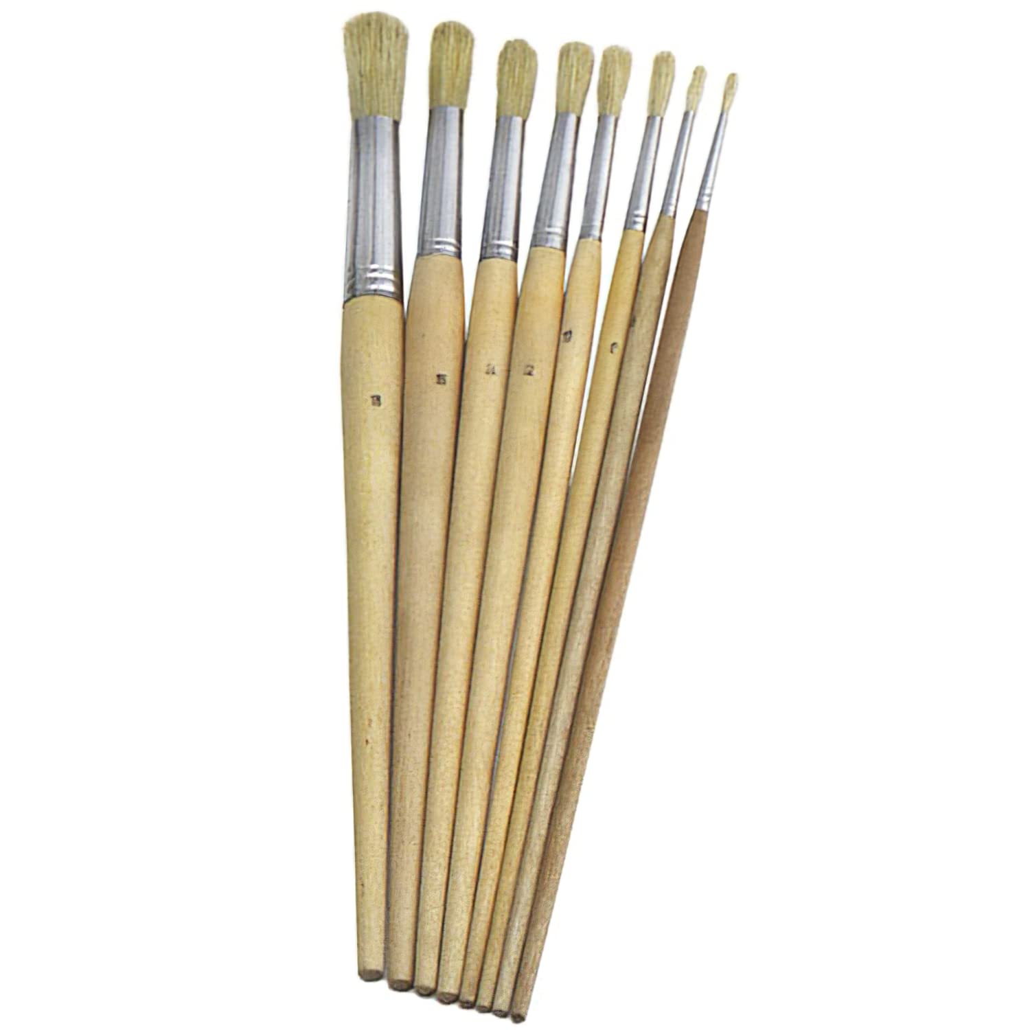 Wolfpack 12012655 Size-1 Pig-Bristle Round Brush - White