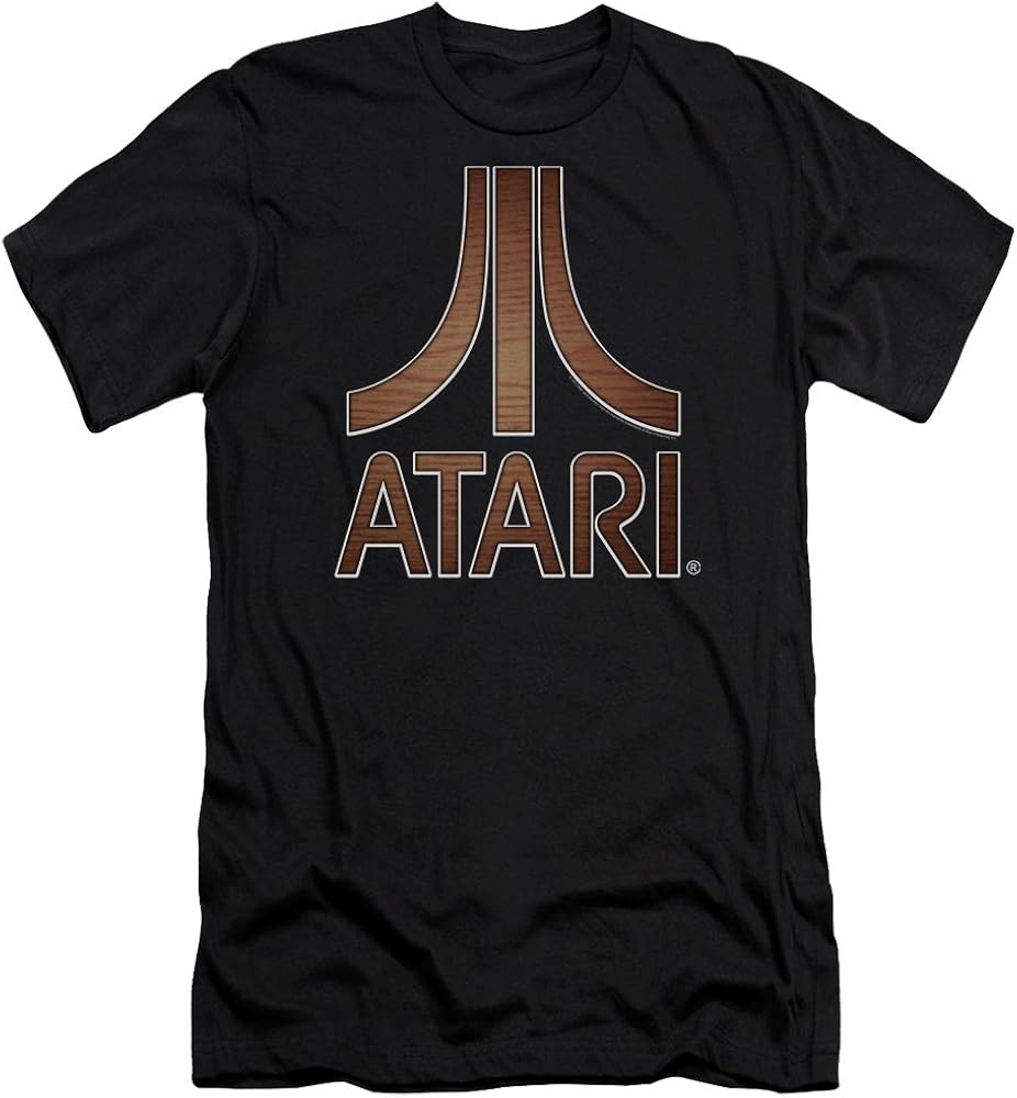 Atari TShirt Slim à Coupe Classique pour Homme, emblème en Bois