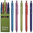 ACEES Gel Pens, 5Pcs 0.5mm Fine Point Black Ink Pens With Smooth Wirting,Office Desk Accessories,Quick Dry Pens For Journaling,Ballpoint for School Supplies, Gift for Women Men Student(Retro)