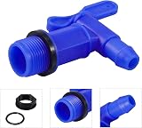 N/C 2PCS PE Drum Faucet EPDM Gasket 3/4 Inch Tap for 5 Gallon Water Jug Plastic view 3