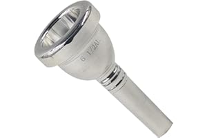 AUXBC 6 1/2AL Silver Plated Trombone Mouthpiece, Baritone and Euphonium Mouthpiece, Ideal for Students, Beginner and Professionals