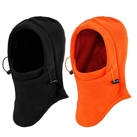 Winddichte Gesichtsmaske Thick Skimütze 2Pcs Winter-Caps Fleece Kopfbedeckung für Outdoor Sports Thermal Hood