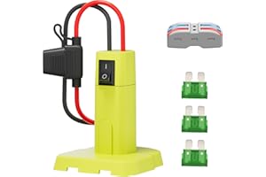 RVBOATPAT Power Wheel Battery Adapter for Ryobi Battery Adapter Battery Converter Kit 12 AWG Wire with Fuses and Connectors f