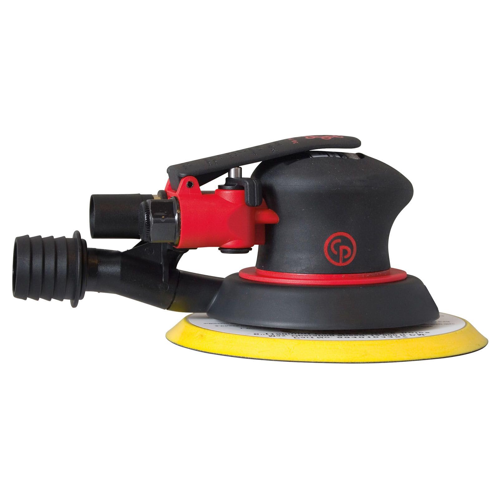 Chicago Pneumatic CP7215CVE 6" (150mm) Pneumatic Orbital Sander with Central Vacuum – 0.28 HP, 12,000 RPM, Lightweight (1.83 lbs)