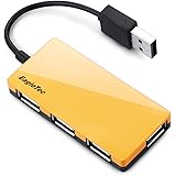 EagleTec HUB3639 USB 2.0, 4 Port Hub (Yellow Color, Ultra Slim Size 9mm)