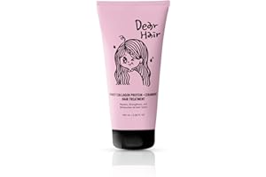 DEAR HAIR Daily Collagen Protein Ceramide Hair Treatment for Dry, Damaged Hair, Bond Repair Deep Conditioning Mask with Hydrolyzed Collagen & Pea Protein, 3.3fl.oz | 100ml