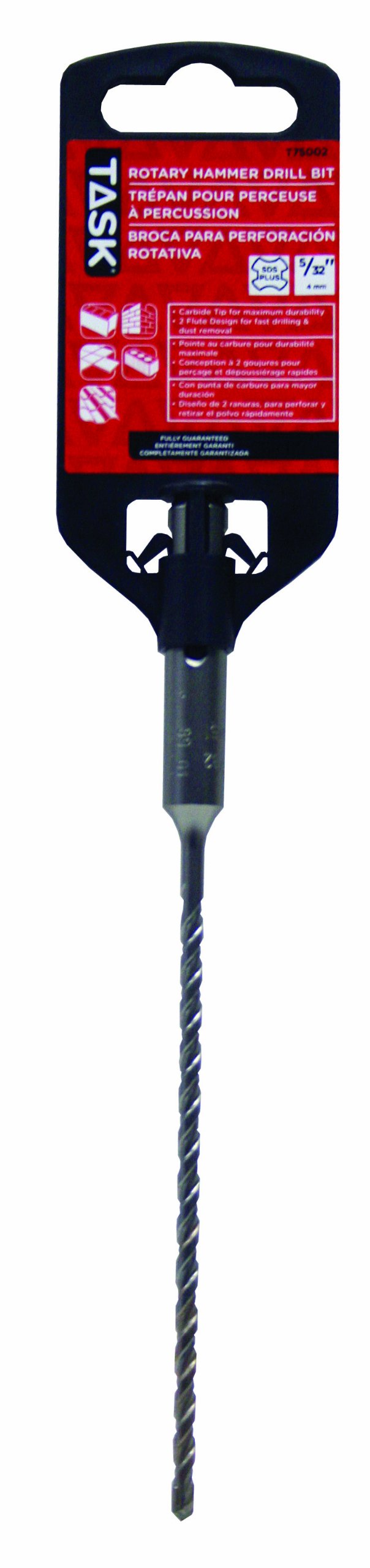 Task Tools T75002 SDS Rotary/Hammer Masonry Bit 5/32-Inch by 4-Inch