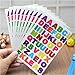 Kenkio 40 Sheets Letter Stickers Colorful Alphabet Stickers Cardstock Stickers, A to Z
