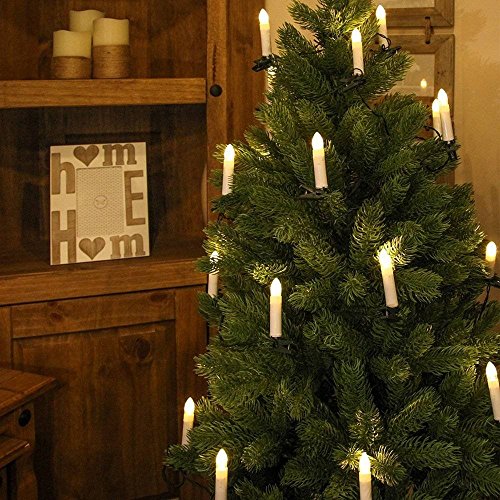 Dream Loom Flameless Flickering LED Candles,Candle Tea Light with Removable Clips and 7-Key Remote Controller,for Home,Votive,Wedding,Christmas,Tree, garden,Birthday,Party (30Pcs Warm White)