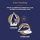 Tower 2400W Corded or Cordless Steam Iron Ceramic Soleplate view 3