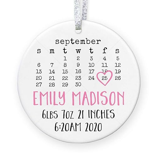 personalized baby ornaments silver
